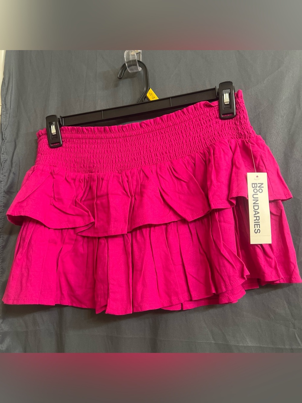 No Boundaries Hot Pink Ruffle Tiered Mini Skirt